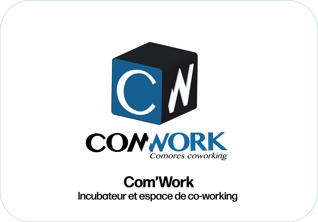 Logo et description de Com'Work, un incubateur et un espace de co-working